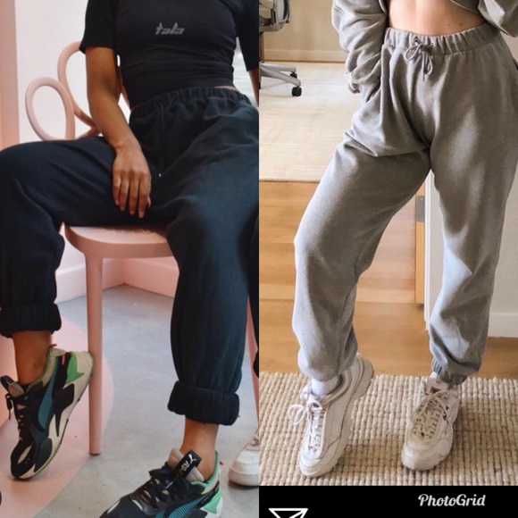 men in grey trackies